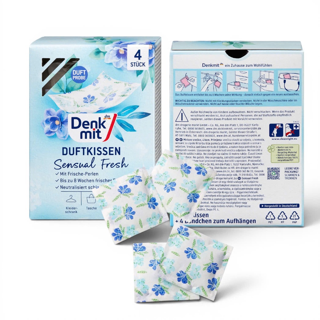 Hộp 4 túi thơm quần áo Kenkmit Duft Kissen