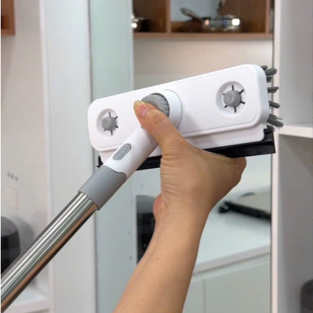 "Chổi cọ sàn đa năng kèm gạt nước xoay 360 độ Mirai (có thể kéo dài) - Hàng Nhật nội địa
