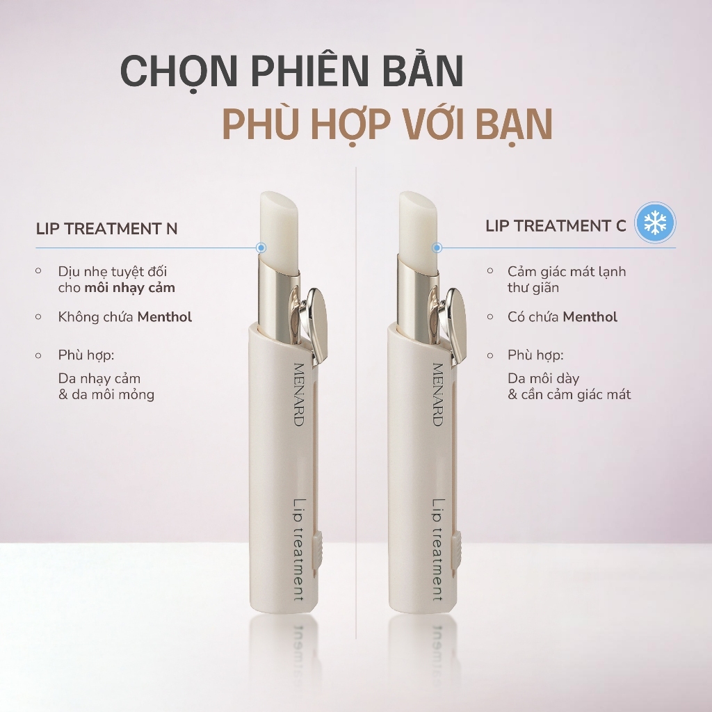 Son dưỡng môi cao cấp Menard Lip Treatment không màu 3,2g (N) - Hàng Nhật nội địa