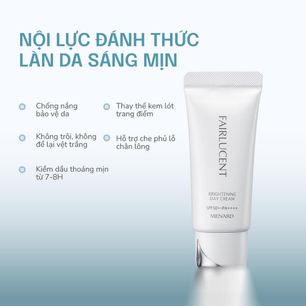 Kem Dưỡng Ngày Chống Nắng Cao Cấp Menard Fairlucent Day Cream 40g - Hàng Nhật nội địa