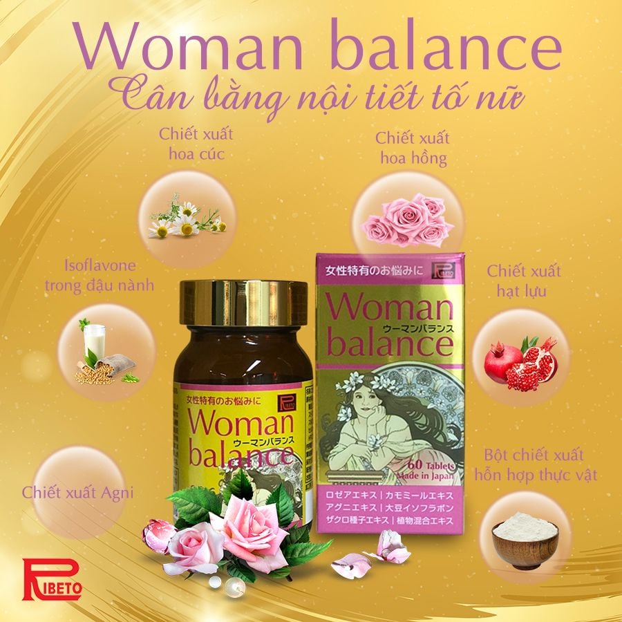 Woman Balance- TPCN hỗ trợ cân bằng nội tiết tố nữ 60 viên - Hàng Nhật nội địa