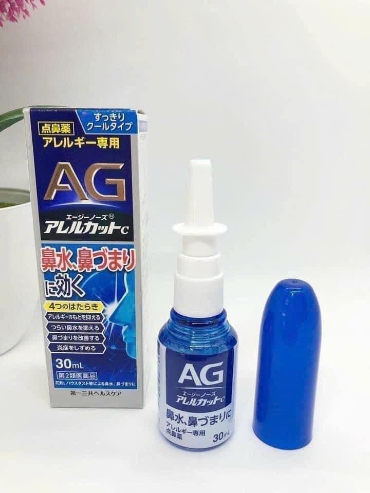 Chai xịt mũi AG Nhật hỗ trợ viêm xoang 30ml - Hàng Nhật nội địa