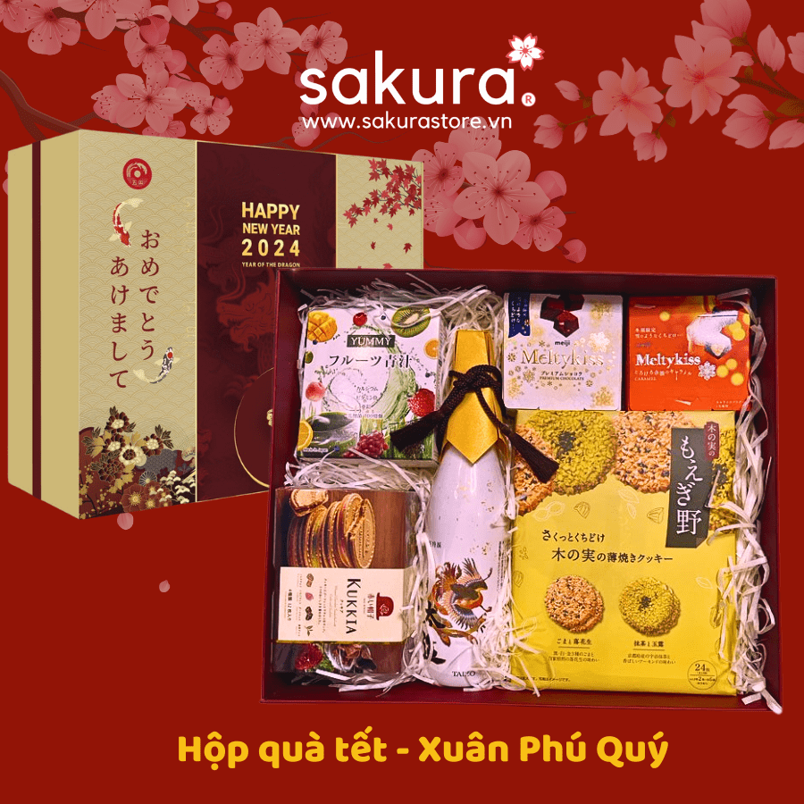 Giỏ quà tết Nhật Bản Xuân Phú Quý