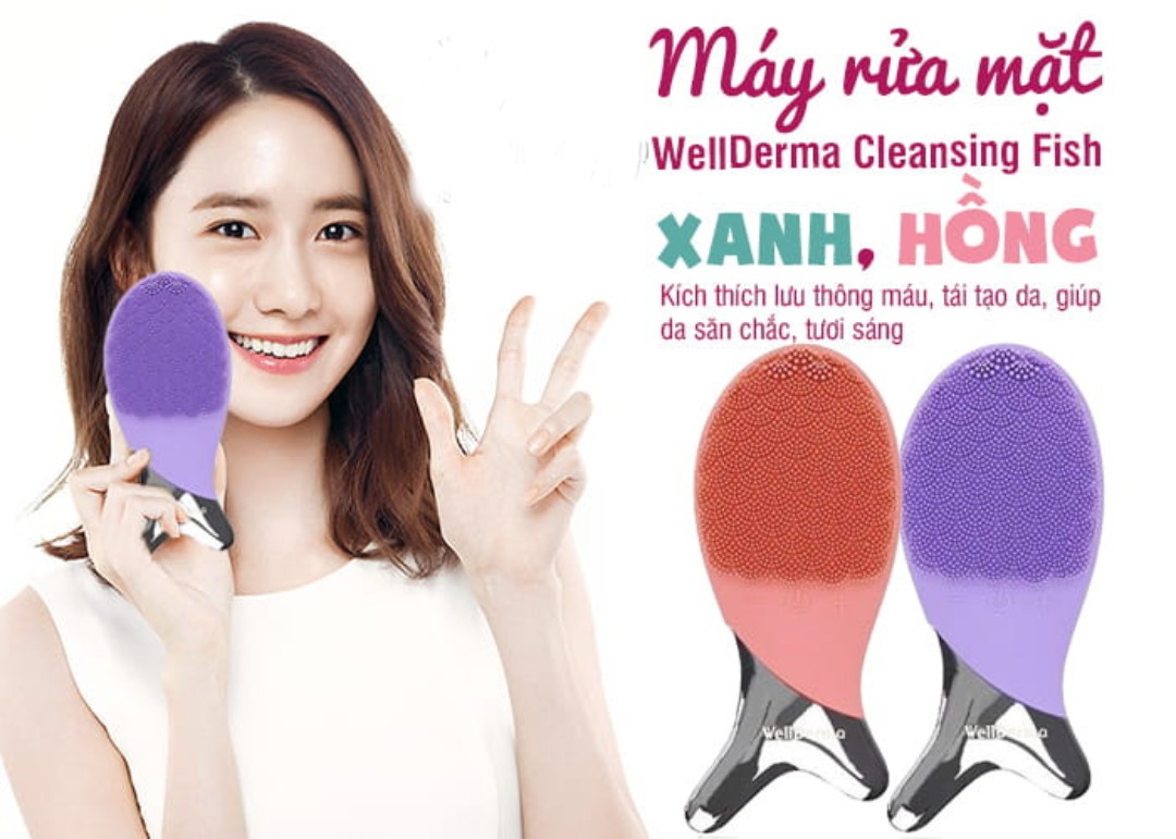 Máy rửa mặt con cá Wellderma Cleansing Fish (màu cam)- Hàng nội địa Nhật