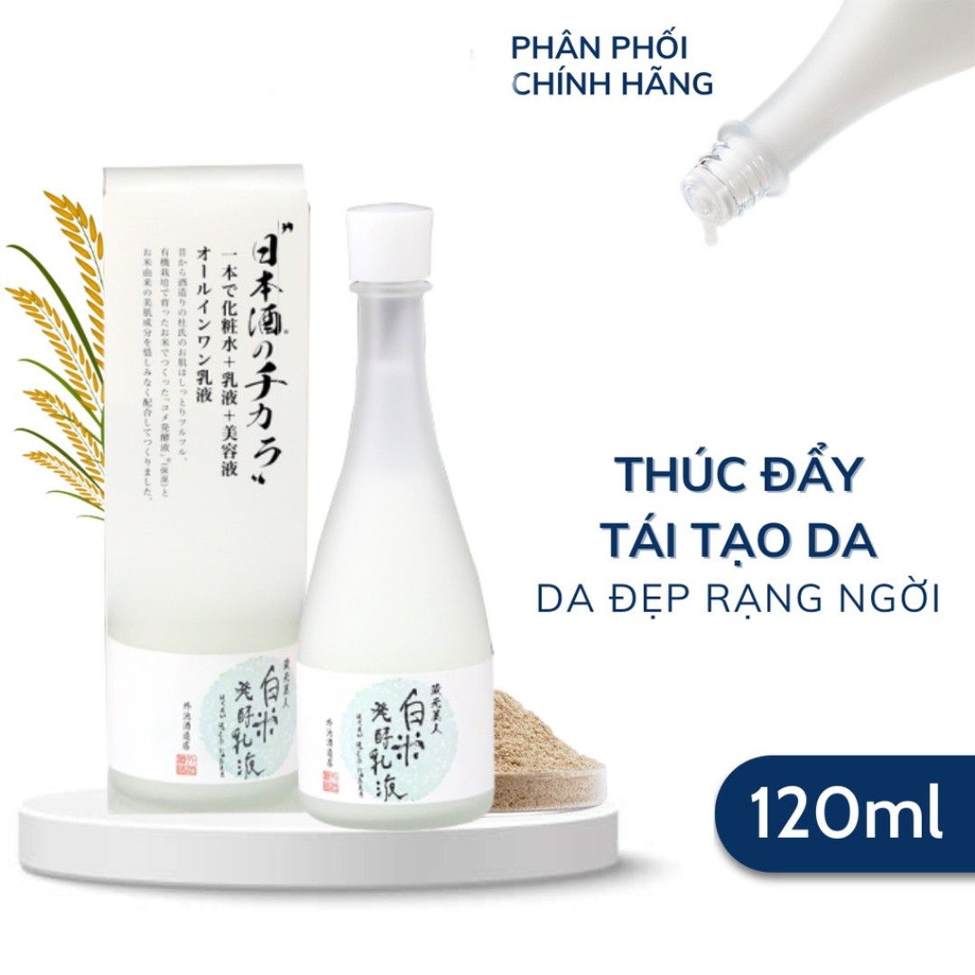 Nước Thần Kuramoto Bijin Men Rượu Dưỡng Sáng Da 120ml Sake Lotion- Hàng nội địa Nhật