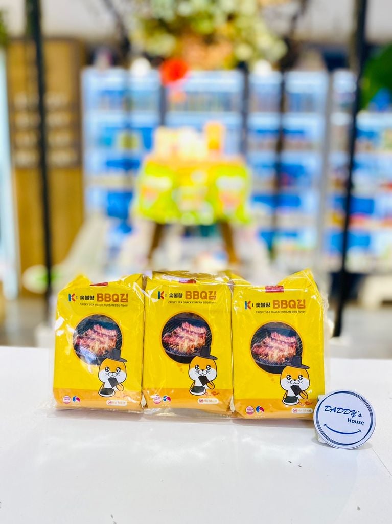 Snack rong biển vị BBQ thịt nướng Otter Mong (4.5g x 3) - Hàng Nhật nội địa