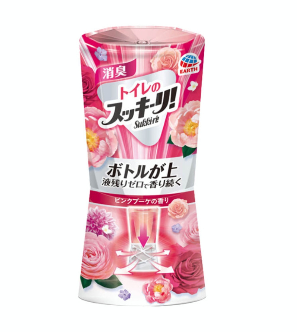Hộp Khử Mùi, Thơm Phòng Vệ Sinh Hương Hoa Hồng Earth Sukki-ri 400ml