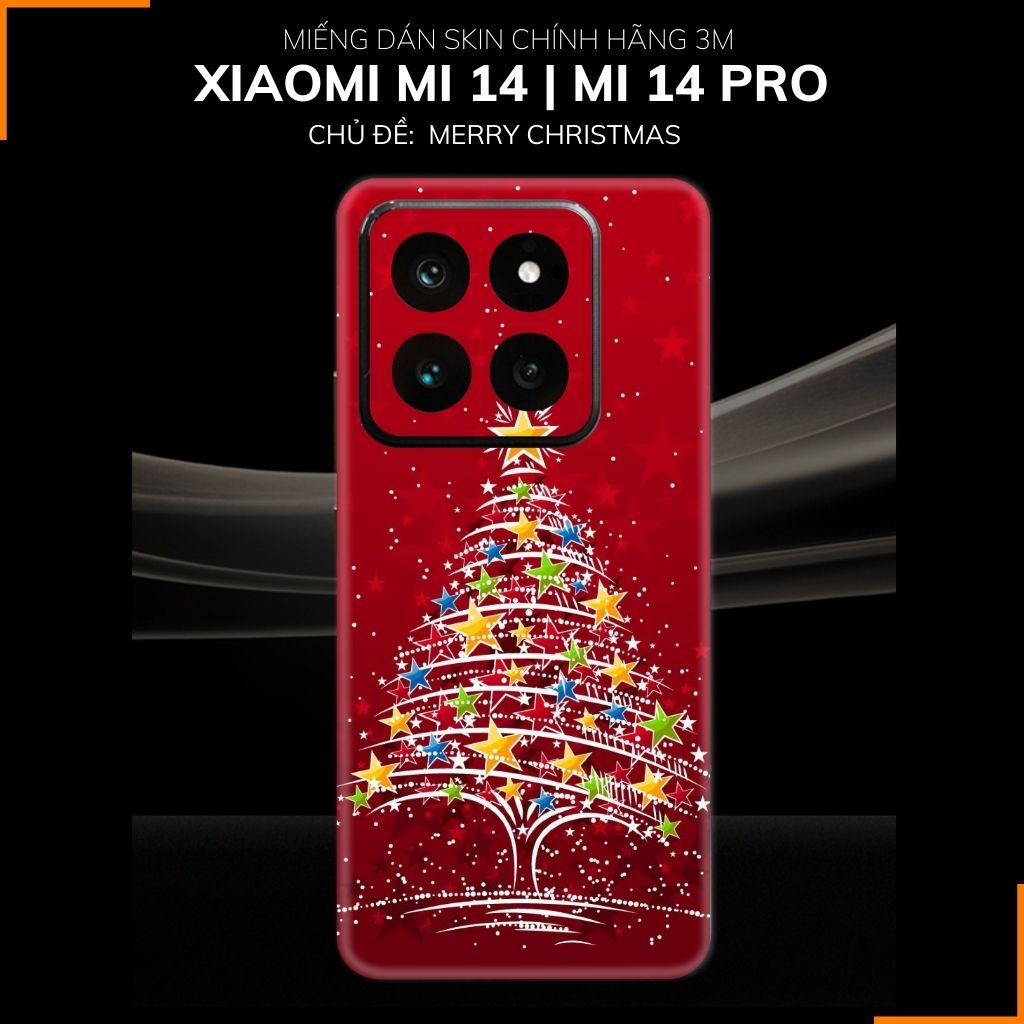 Dán skin điện thoại Xiaomi Mi 14 , Mi 14 Pro full body và camera nhập khẩu chính hãng USA in hình MERRY CHRISTMAS - SKD P10 phụ kiện điện thoại huỳnh tân store