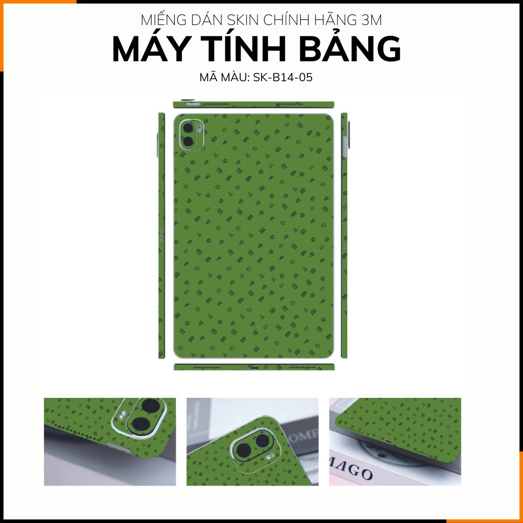 Dán skin máy tính bảng xiaomi, huawei, oppo, lenovo, google, microsoft, vivo  full body và camera chính hãng ORAFOL nhập khẩu từ ĐỨC MÁY TÍNH BẢNG  - MANY STICKER GREEN -  SK B14 05 phụ kiện điện thoại huỳnh tân store