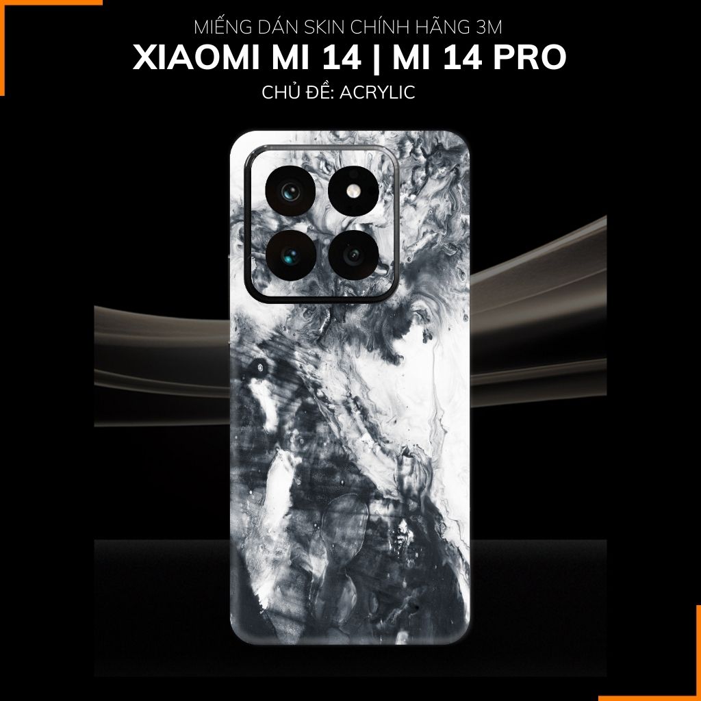Dán skin điện thoại Xiaomi Mi 14 , Mi 14 Pro full body và camera nhập khẩu chính hãng USA in hình Acrylic - SKD B01 phụ kiện điện thoại huỳnh tân store