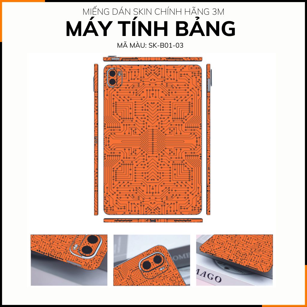 Dán skin máy tính bảng xiaomi, huawei, oppo, lenovo, google, microsoft, vivo  full body và camera chính hãng ORAFOL nhập khẩu từ ĐỨC MÁY TÍNH BẢNG  - ELECTRIC ORANGE -  SK B01 03 phụ kiện điện thoại huỳnh tân store