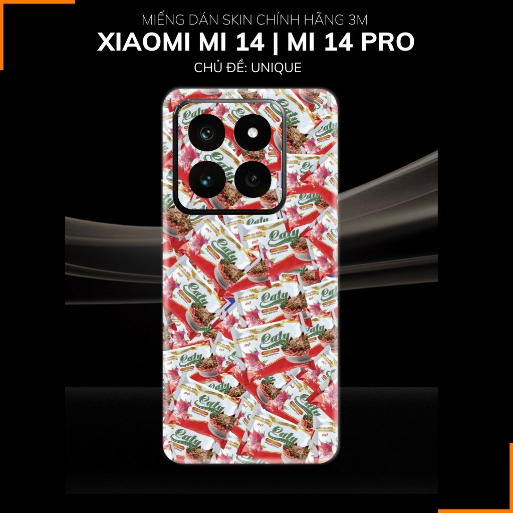 Dán skin điện thoại Xiaomi Mi 14 , Mi 14 Pro full body và camera nhập khẩu chính hãng USA in hình UNIQUE - SKD W15 phụ kiện điện thoại huỳnh tân store