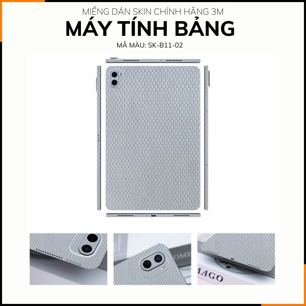 Dán skin máy tính bảng xiaomi, huawei, oppo, lenovo, google, microsoft, vivo  full body và camera chính hãng ORAFOL nhập khẩu từ ĐỨC MÁY TÍNH BẢNG  - MATRIX WHITE -  SK B11 02 phụ kiện điện thoại huỳnh tân store