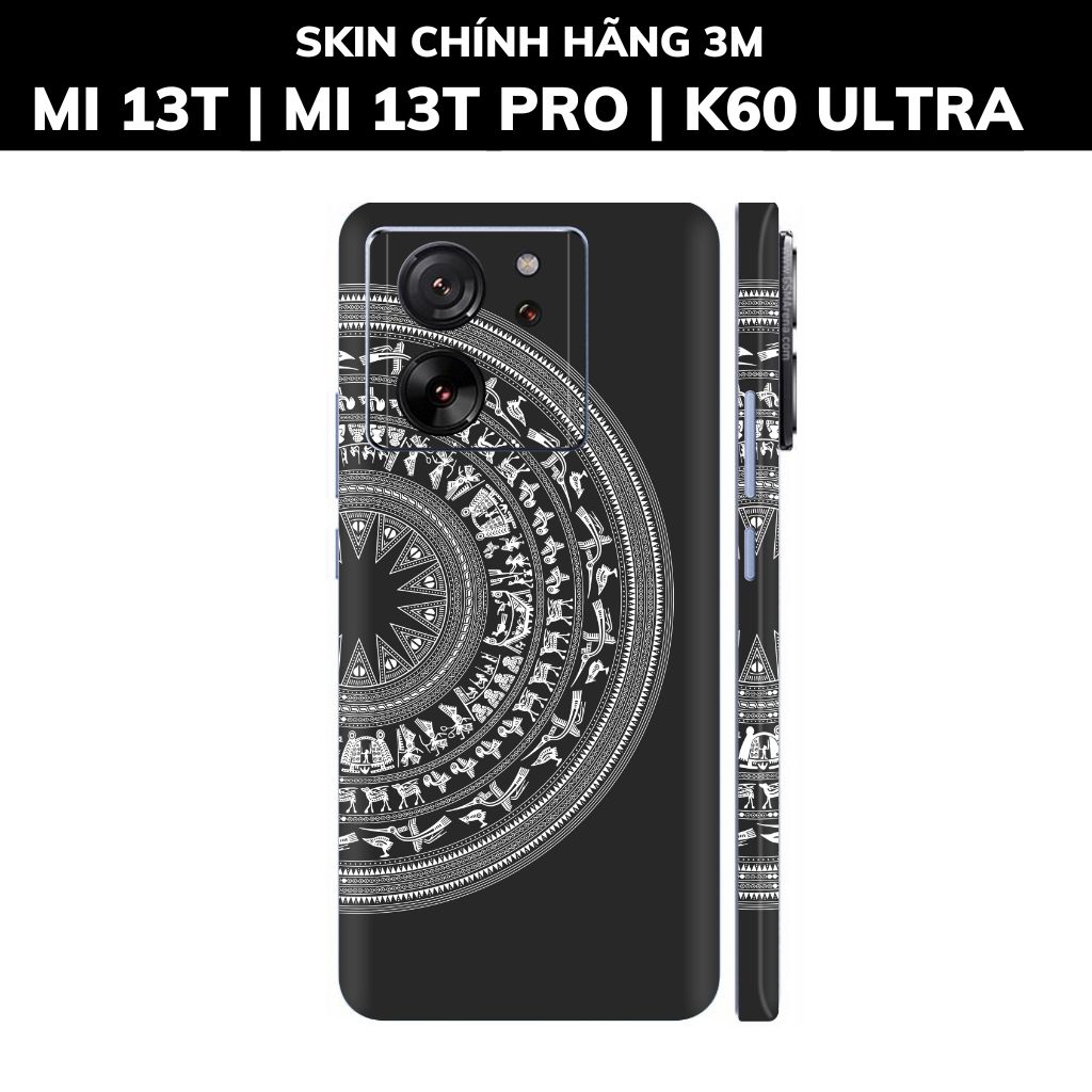 Dán skin điện thoại Mi 13T | Mi 13T Pro  | K60 Ultra full body và camera nhập khẩu chính hãng USA phụ kiện điện thoại huỳnh tân store - NỬA TRỐNG ĐỒNG BLACK - Warp Skin Collection