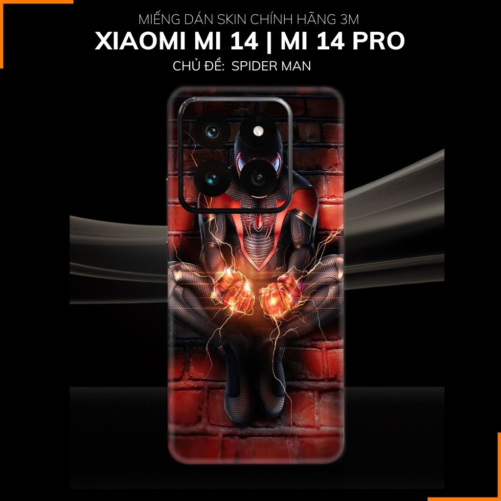 Dán skin điện thoại Xiaomi Mi 14 , Mi 14 Pro full body và camera nhập khẩu chính hãng USA in hình MERRY SPIDER MAN - SKD V03 phụ kiện điện thoại huỳnh tân store