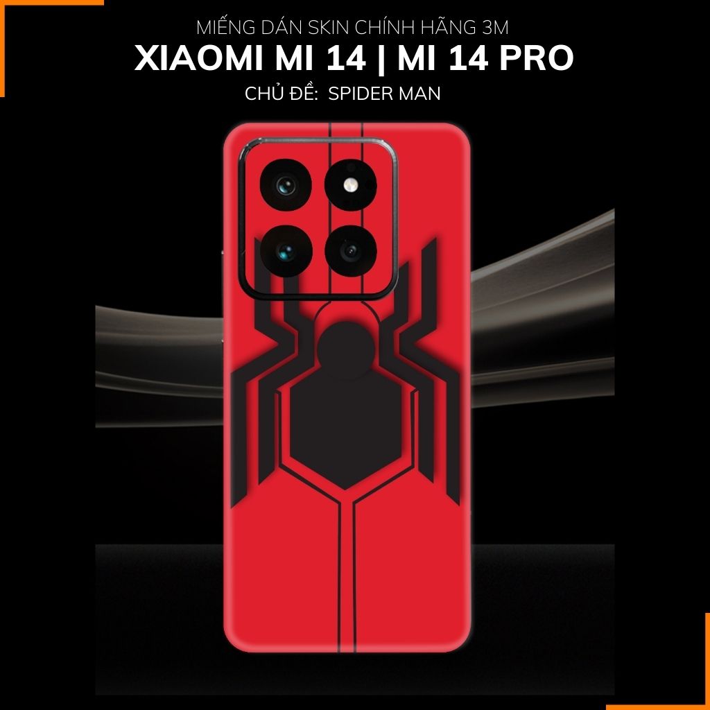 Dán skin điện thoại Xiaomi Mi 14 , Mi 14 Pro full body và camera nhập khẩu chính hãng USA in hình MERRY SPIDER MAN - SKD V06 phụ kiện điện thoại huỳnh tân store