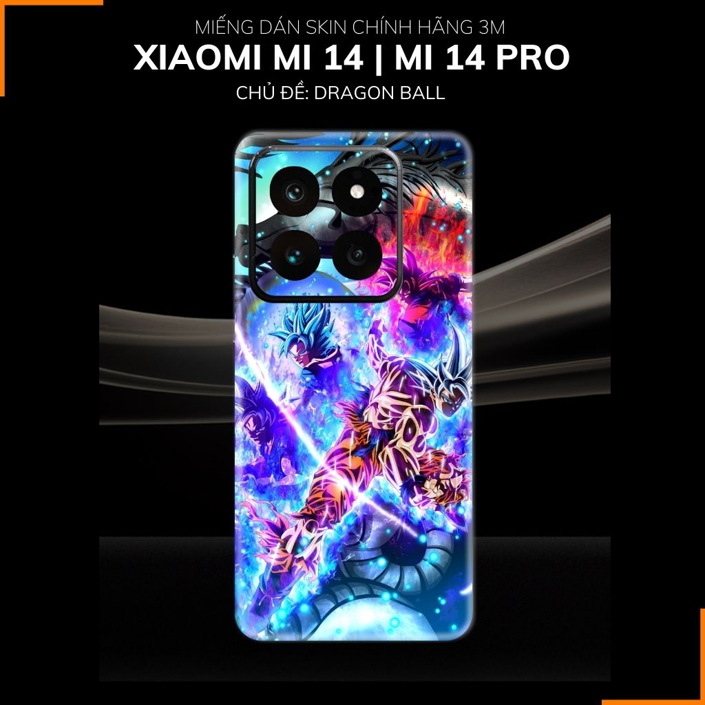 Dán skin điện thoại Xiaomi Mi 14 , Mi 14 Pro full body và camera nhập khẩu chính hãng USA in hình Dragon Ball - SKD D01 phụ kiện điện thoại huỳnh tân store