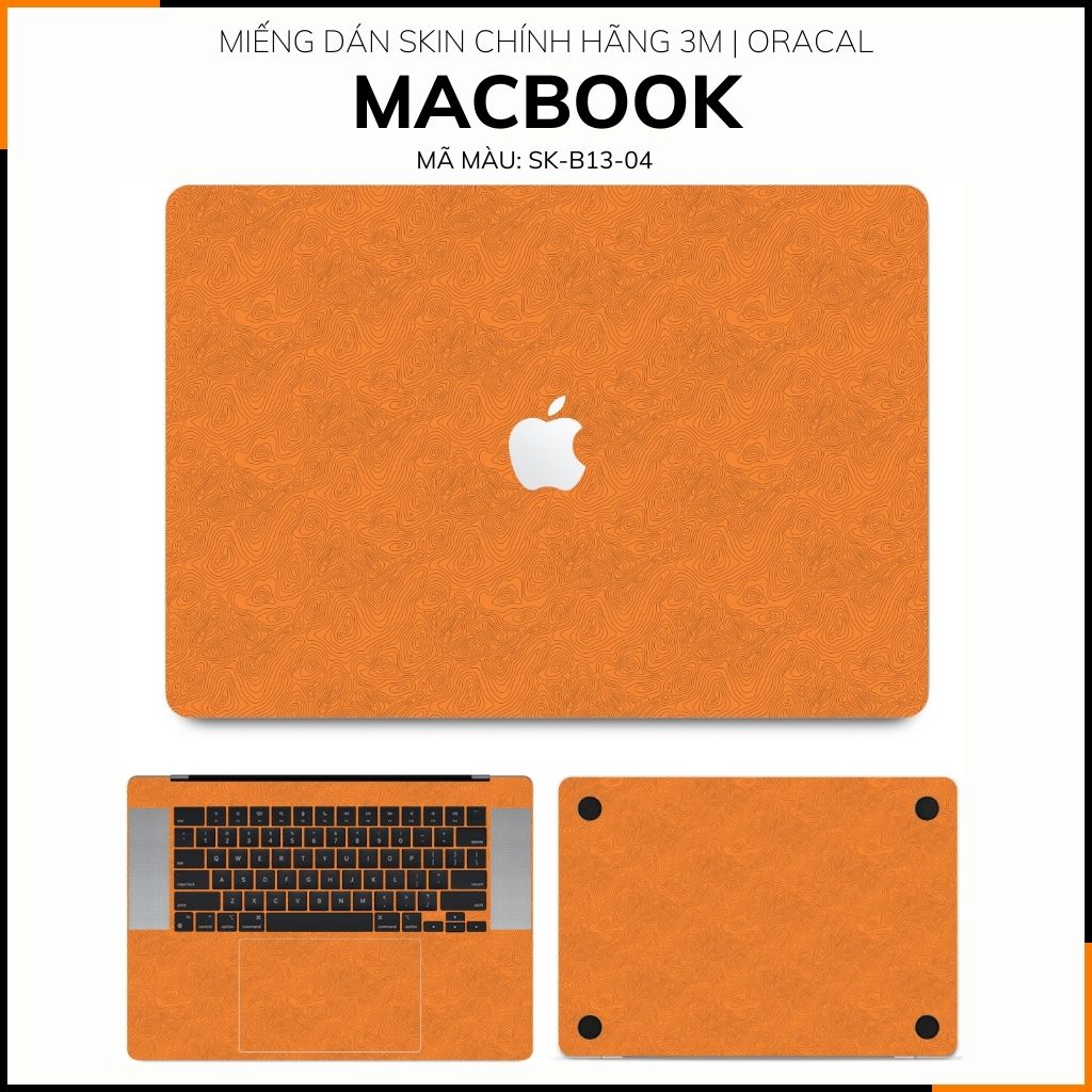 Dán skin macbook pro, macbook air chính hãng 3M nhập khẩu USA - SKIN 3M - MACBOOK - MAP ORANGE - SK-B13-04 phụ kiện điện thoại huỳnh tân store