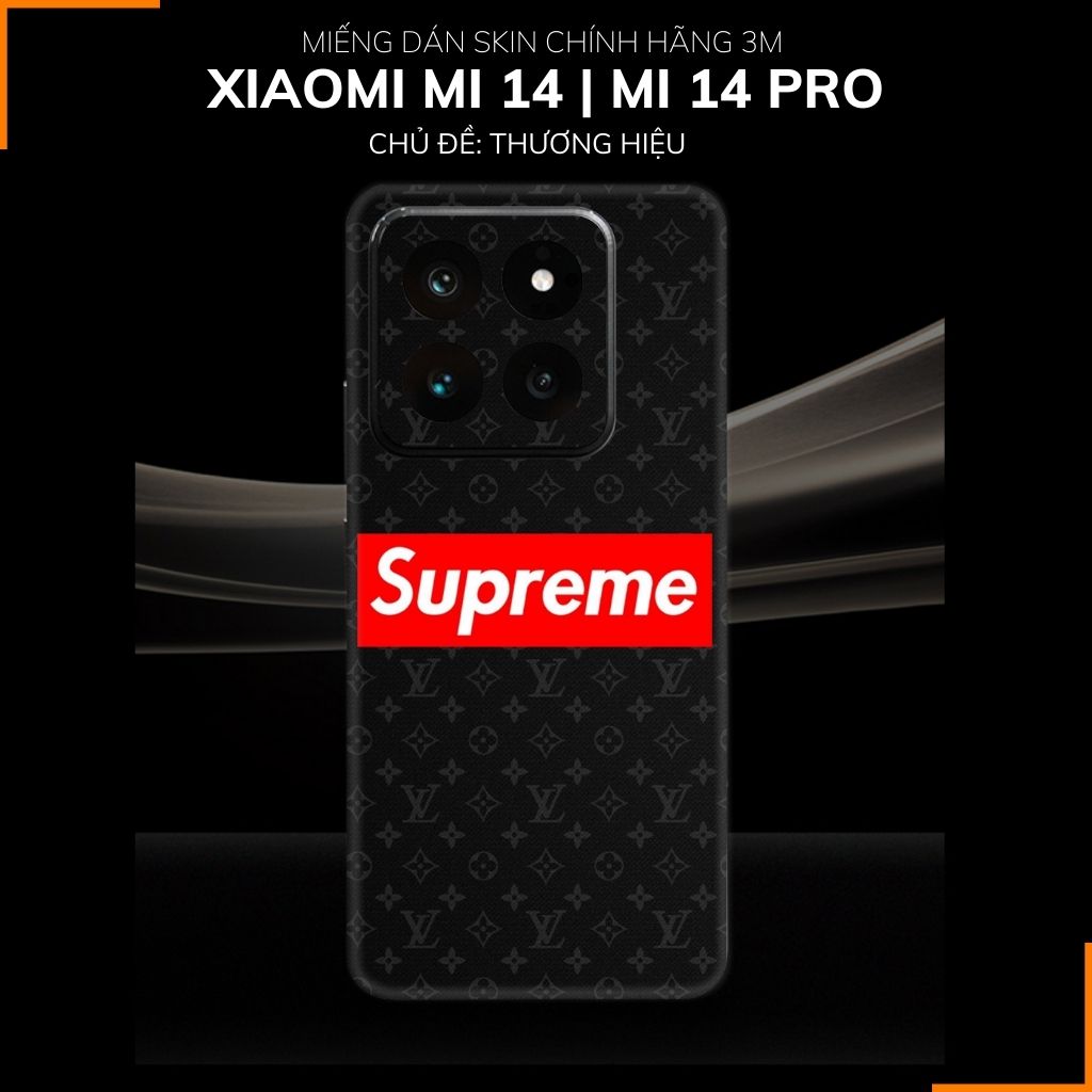 Dán skin điện thoại Xiaomi Mi 14 , Mi 14 Pro full body và camera nhập khẩu chính hãng USA in hình Thương Hiệu - SKD E07 phụ kiện điện thoại huỳnh tân store