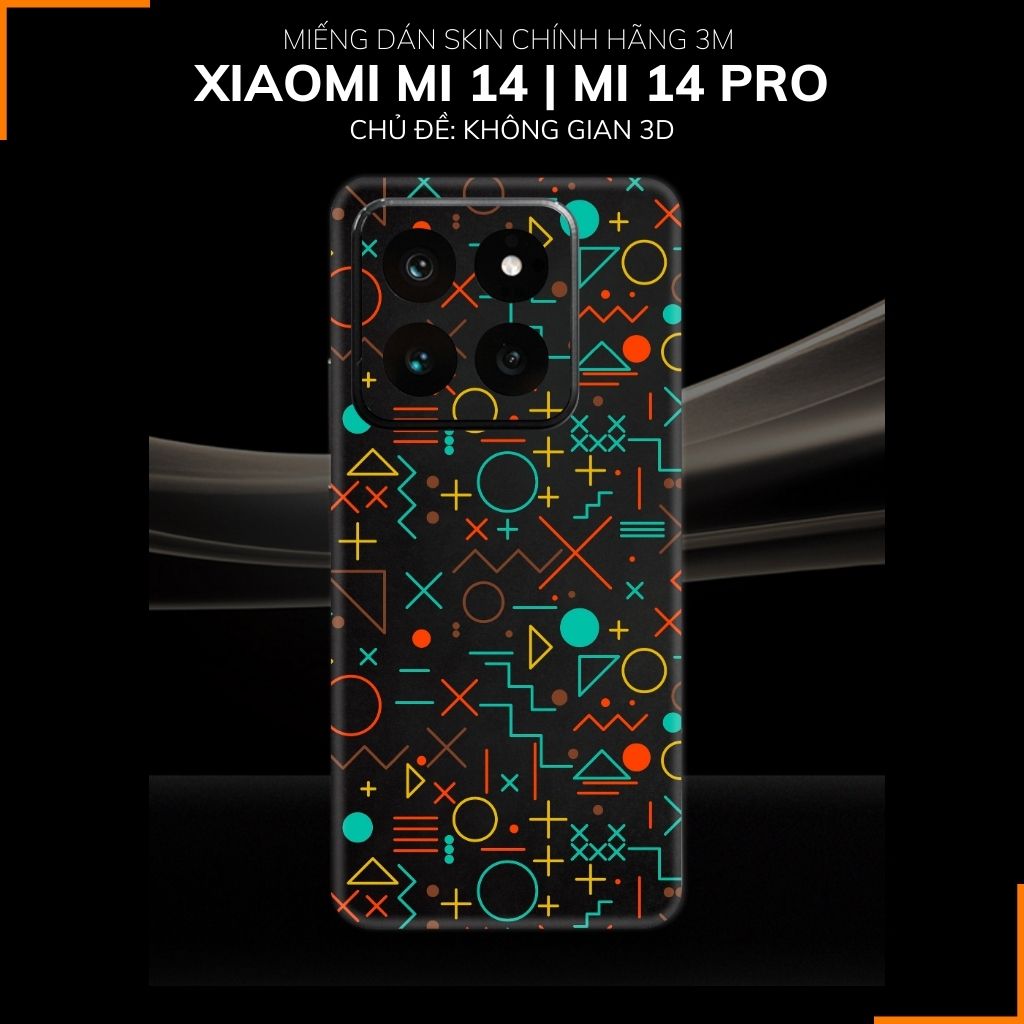 Dán skin điện thoại Xiaomi Mi 14 , Mi 14 Pro full body và camera nhập khẩu chính hãng USA in hình Không gian 3D - SKD A05 phụ kiện điện thoại huỳnh tân store
