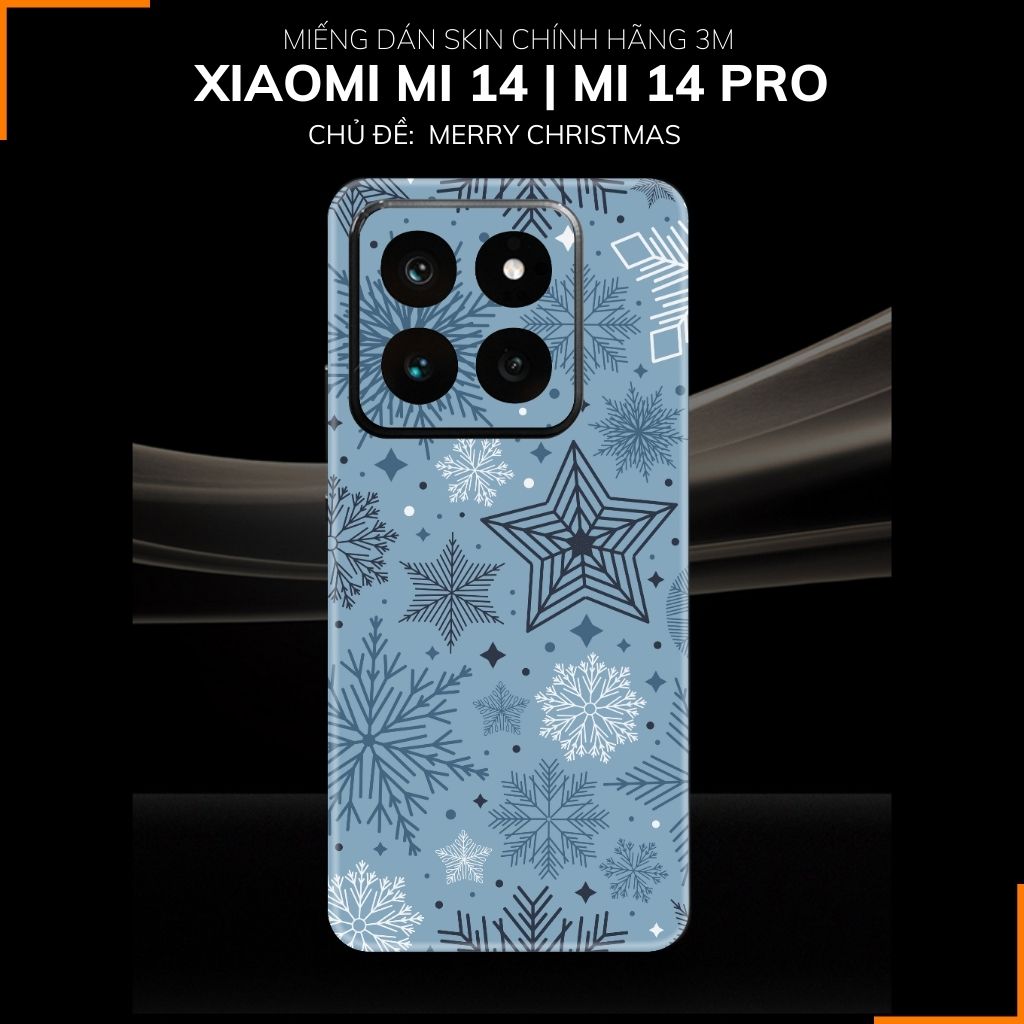 Dán skin điện thoại Xiaomi Mi 14 , Mi 14 Pro full body và camera nhập khẩu chính hãng USA in hình MERRY CHRISTMAS - SKD P12 phụ kiện điện thoại huỳnh tân store