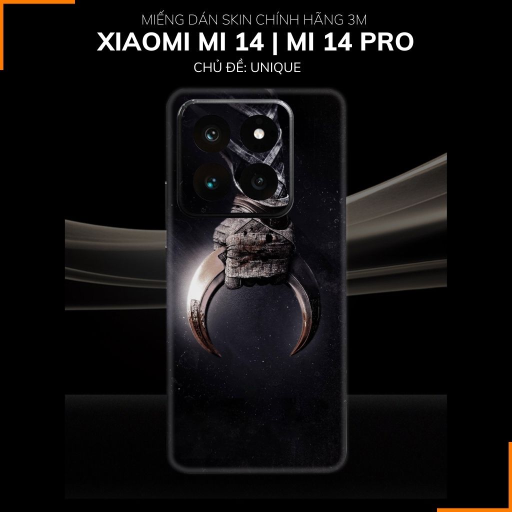 Dán skin điện thoại Xiaomi Mi 14 , Mi 14 Pro full body và camera nhập khẩu chính hãng USA in hình UNIQUE - SKD W05 phụ kiện điện thoại huỳnh tân store