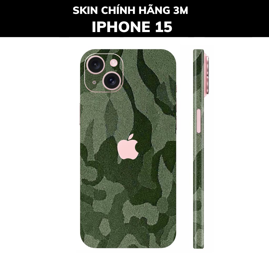 Dán skin điện thoại Iphone 15, Iphone 15 Plus full body và camera nhập khẩu chính hãng USA phụ kiện điện thoại huỳnh tân store - CAMO GREEN - Warp Skin Collection