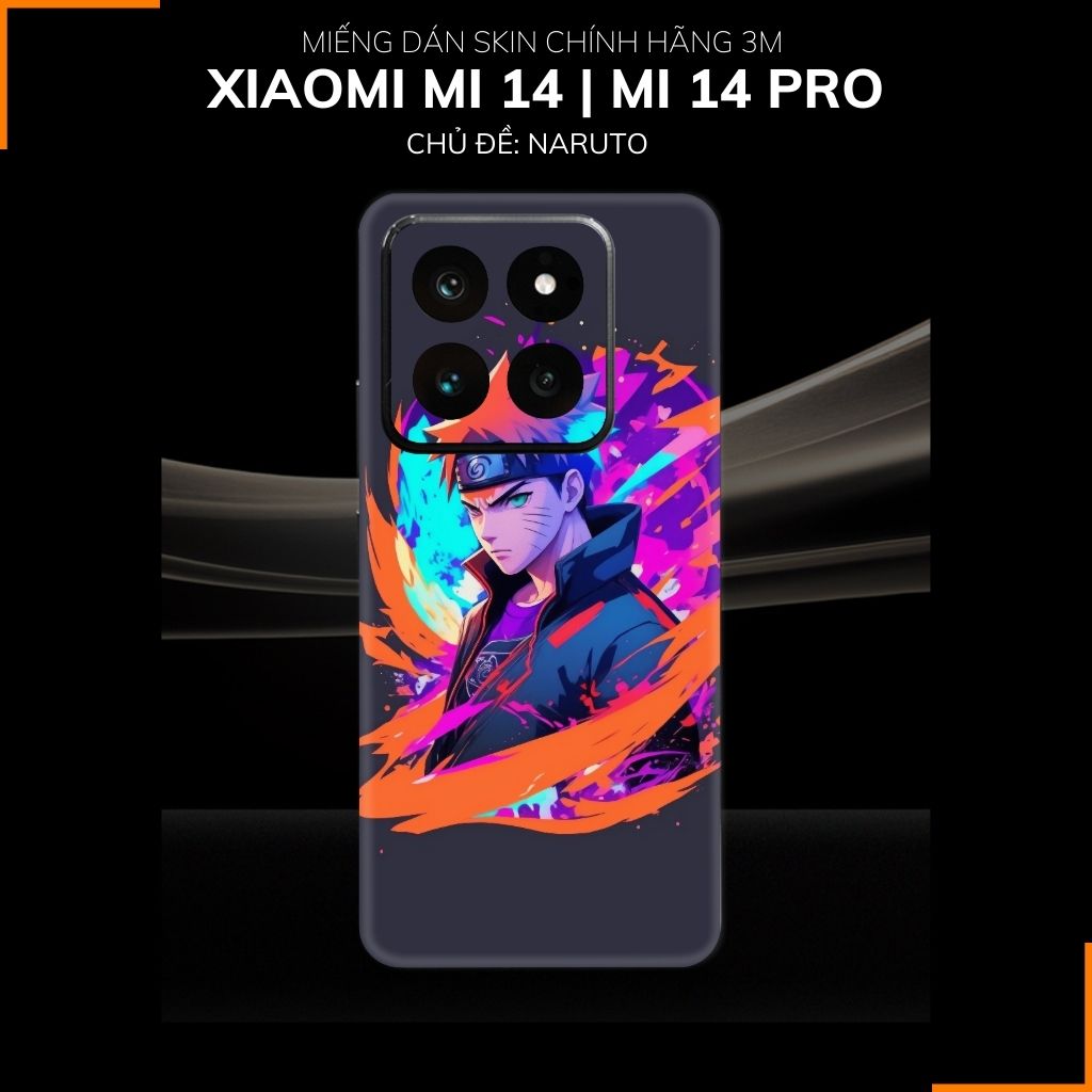 Dán skin điện thoại Xiaomi Mi 14 , Mi 14 Pro full body và camera nhập khẩu chính hãng USA in hình NARUTO - SKD N04 phụ kiện điện thoại huỳnh tân store