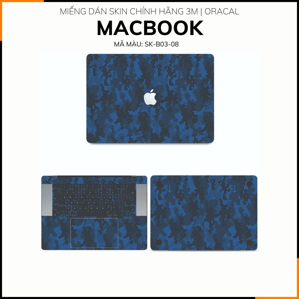 Dán skin macbook pro, macbook air chính hãng 3M nhập khẩu USA - SKIN 3M - MACBOOK - MAMBA BLUE - SK-B03-08 phụ kiện điện thoại huỳnh tân store