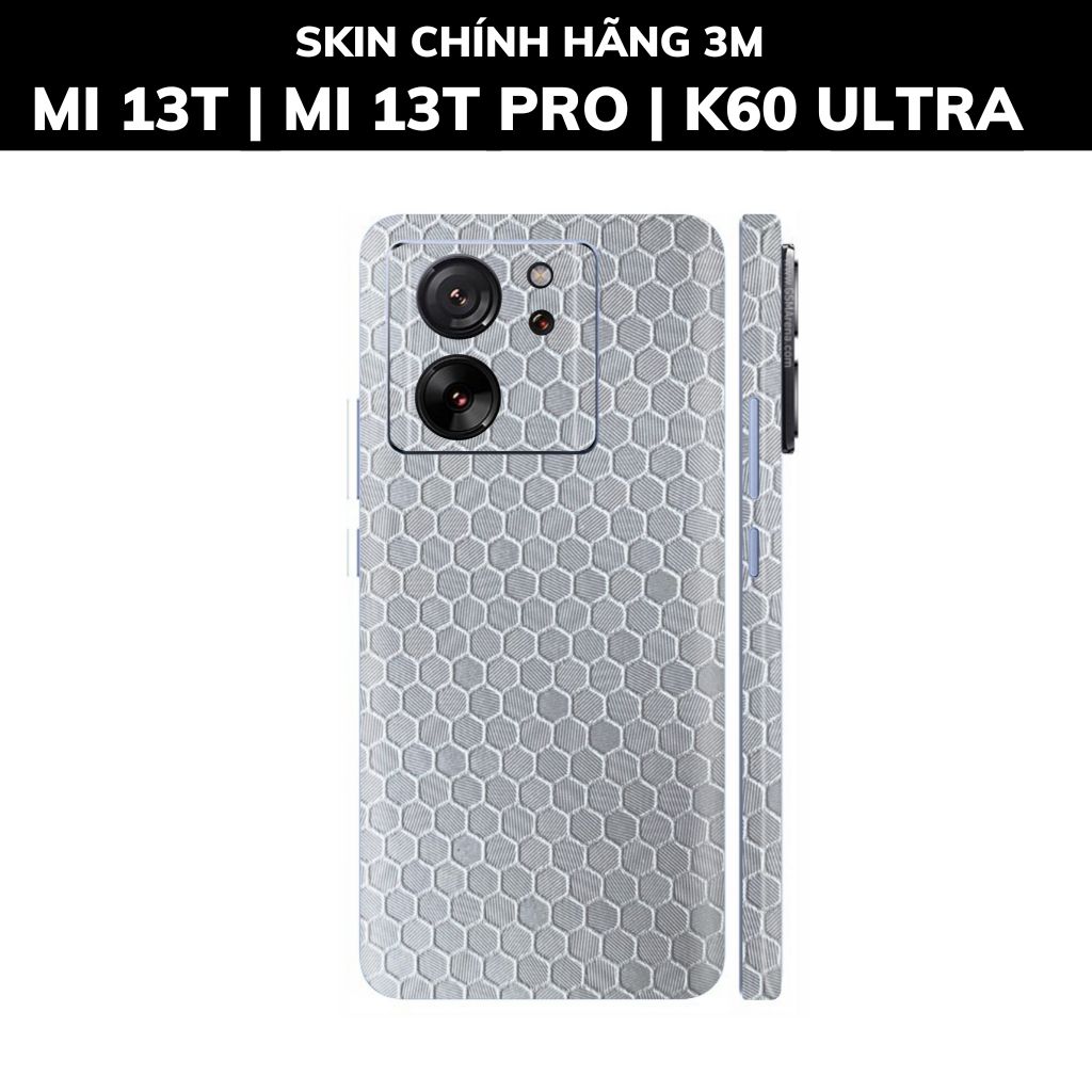 Dán skin điện thoại Mi 13T | Mi 13T Pro  | K60 Ultra full body và camera nhập khẩu chính hãng USA phụ kiện điện thoại huỳnh tân store - HONEYCOMB WHITE - Warp Skin Collection