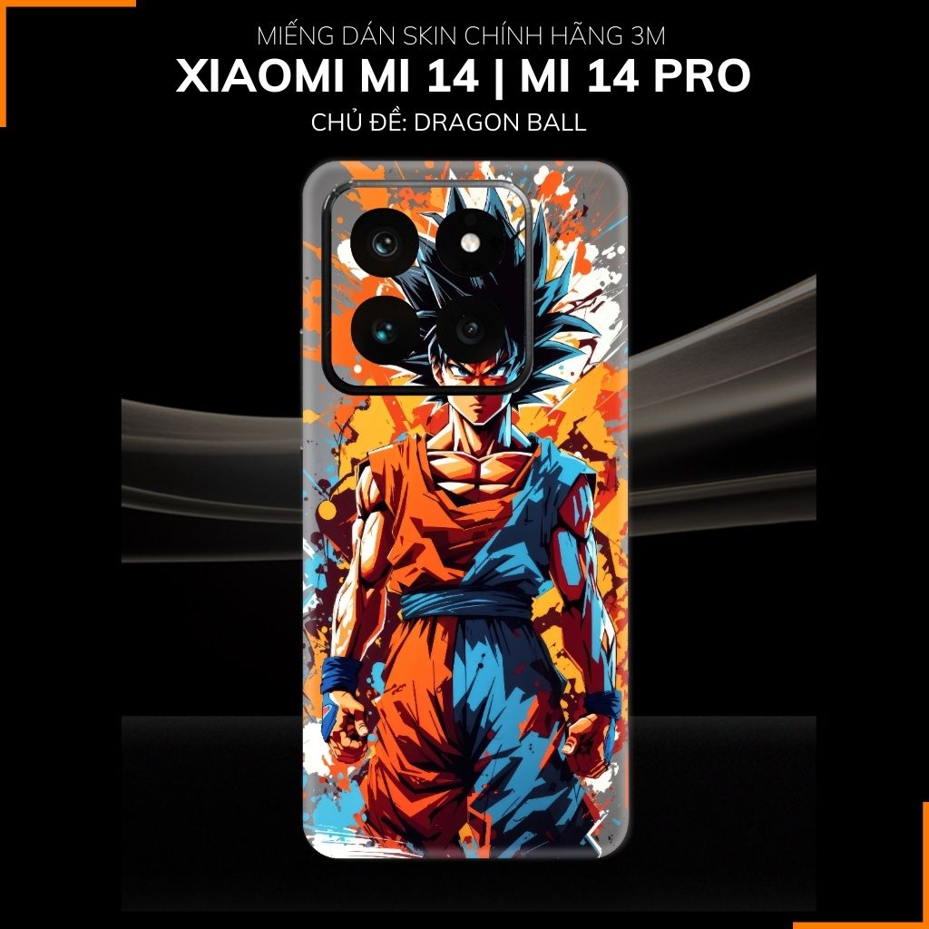 Dán skin điện thoại Xiaomi Mi 14 , Mi 14 Pro full body và camera nhập khẩu chính hãng USA in hình Dragon Ball - SKD D15 phụ kiện điện thoại huỳnh tân store