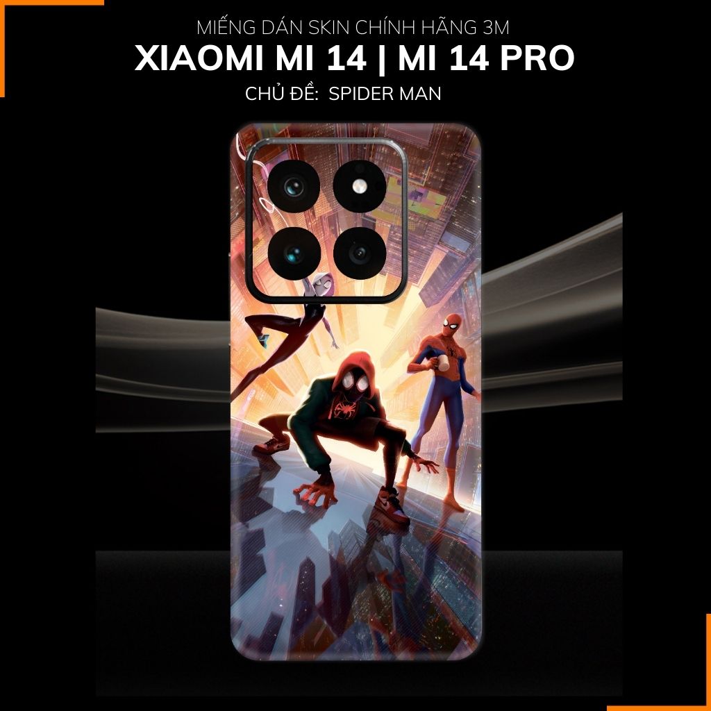 Dán skin điện thoại Xiaomi Mi 14 , Mi 14 Pro full body và camera nhập khẩu chính hãng USA in hình MERRY SPIDER MAN - SKD V02 phụ kiện điện thoại huỳnh tân store