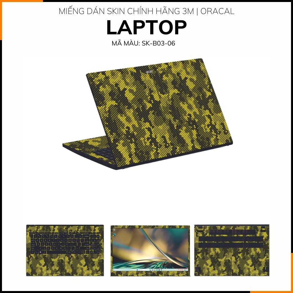 Dán skin laptop asus, dell , acer, hp, msi chính hãng ORAFOL nhập khẩu ĐỨC - SKIN 3M - LAPTOP - MAMBA YELLOW  - SK B03 06 phụ kiện điện thoại huỳnh tân store