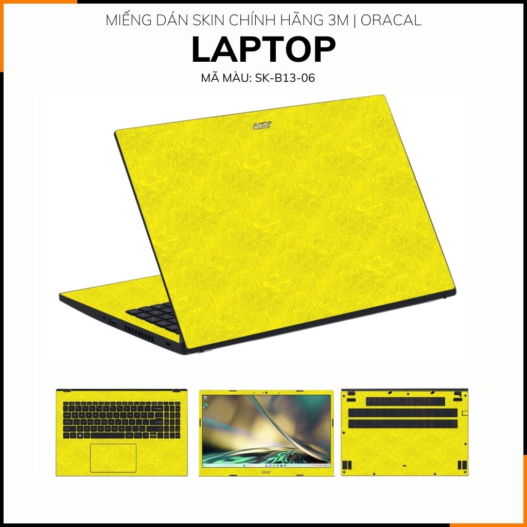 Dán skin laptop asus, dell , acer, hp, msi chính hãng ORAFOL nhập khẩu ĐỨC - SKIN 3M - LAPTOP - MAP YELLOW - SK B13 06 phụ kiện điện thoại huỳnh tân store