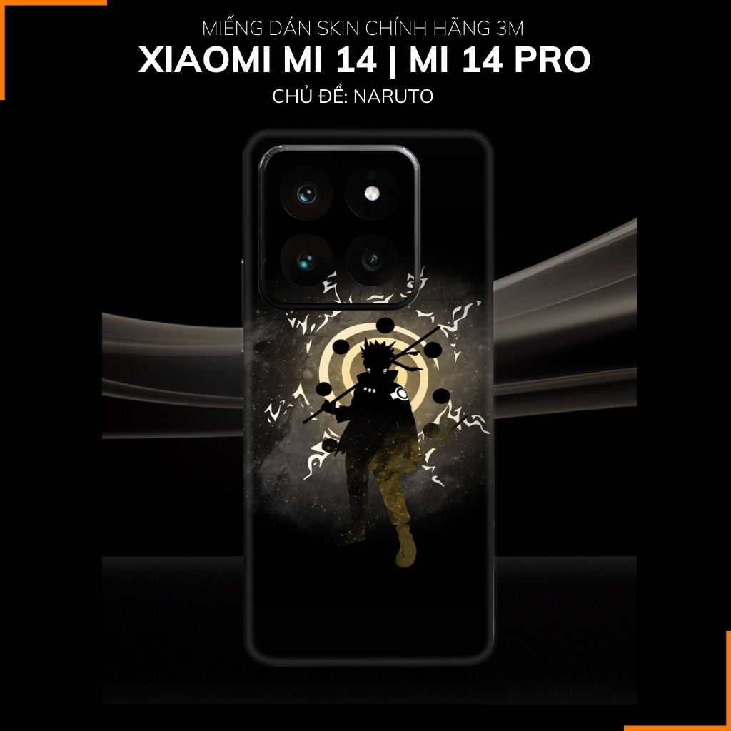 Dán skin điện thoại Xiaomi Mi 14 , Mi 14 Pro full body và camera nhập khẩu chính hãng USA in hình NARUTO - SKD N01 phụ kiện điện thoại huỳnh tân store