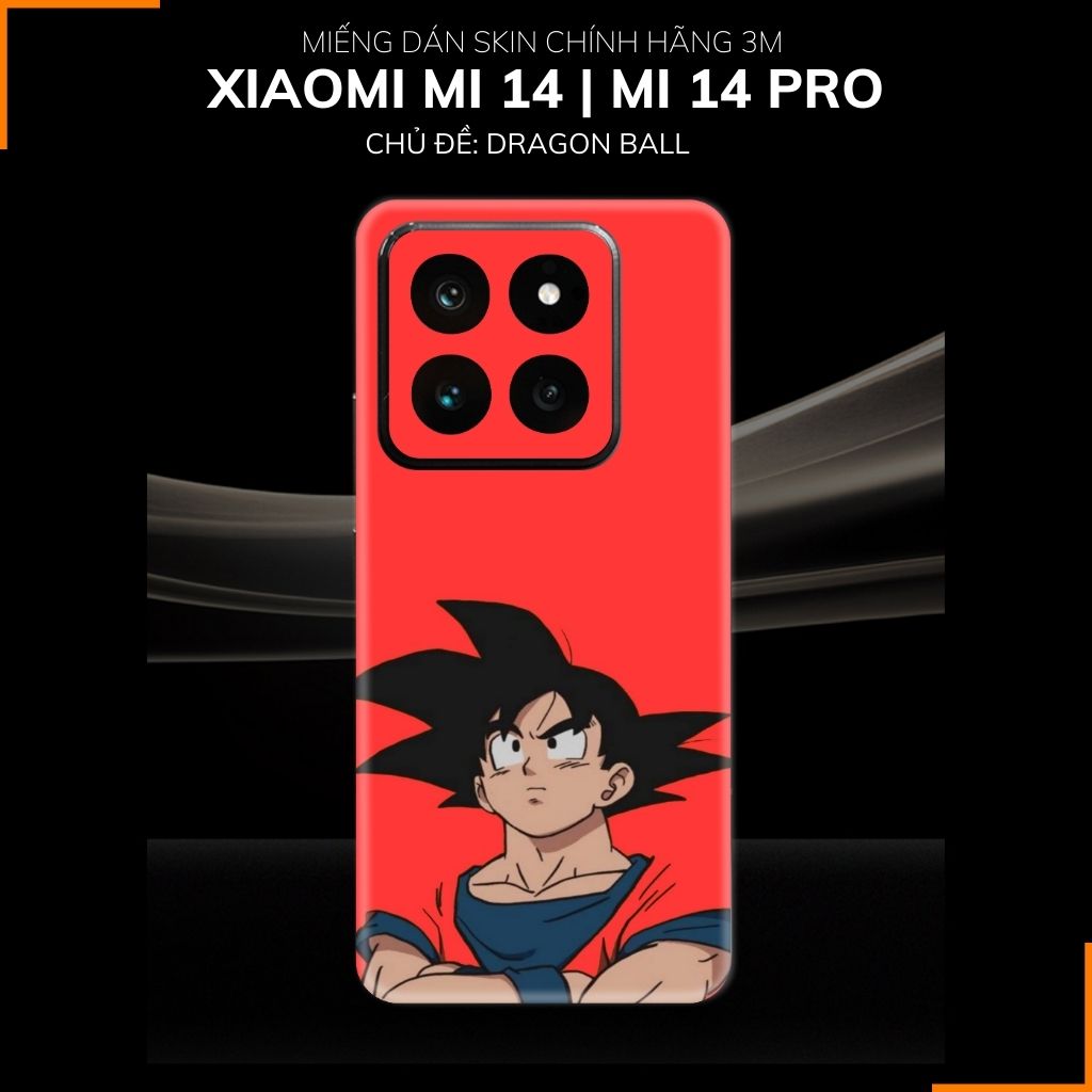 Dán skin điện thoại Xiaomi Mi 14 , Mi 14 Pro full body và camera nhập khẩu chính hãng USA in hình Dragon Ball - SKD D13 phụ kiện điện thoại huỳnh tân store