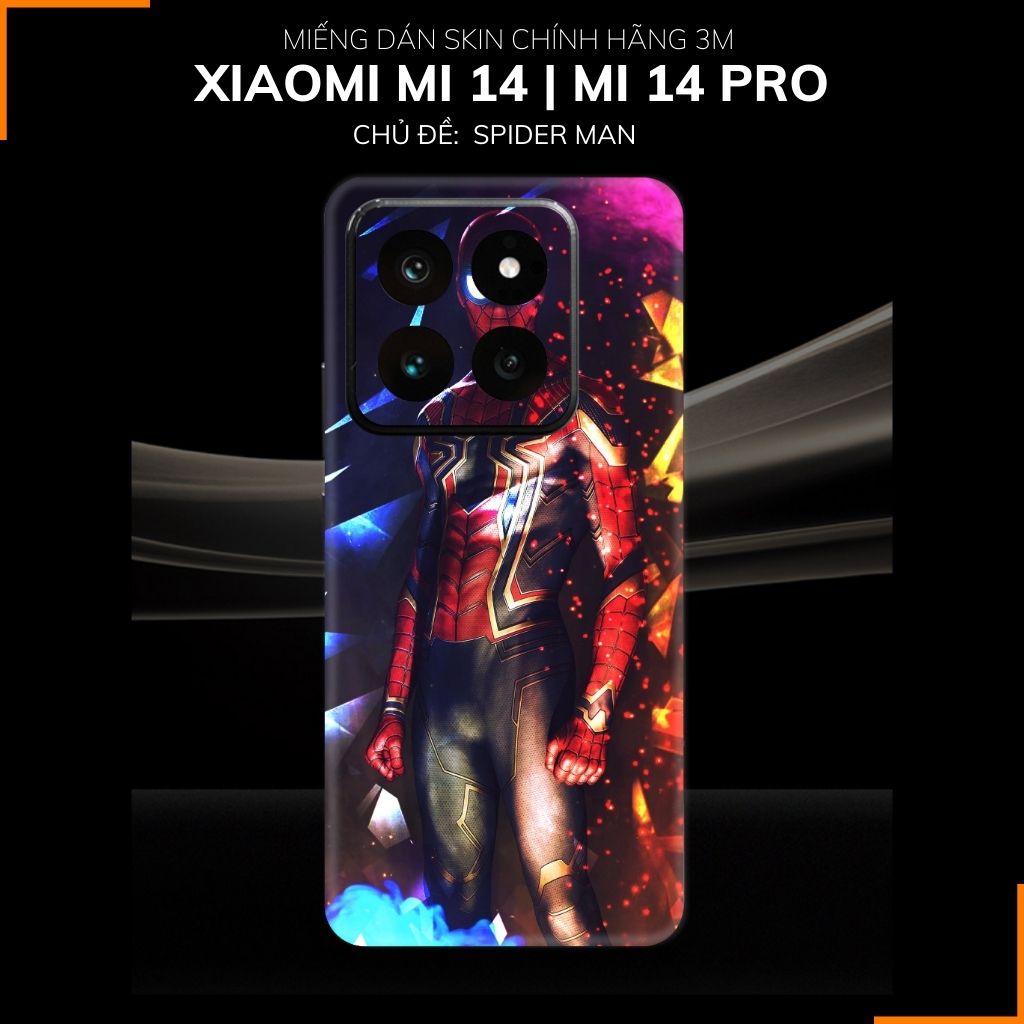 Dán skin điện thoại Xiaomi Mi 14 , Mi 14 Pro full body và camera nhập khẩu chính hãng USA in hình MERRY SPIDER MAN - SKD V05 phụ kiện điện thoại huỳnh tân store