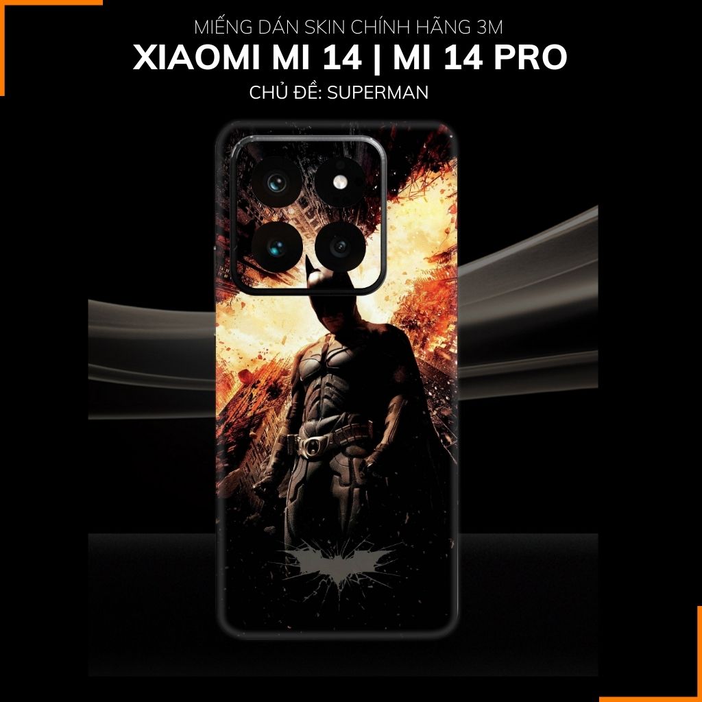 Dán skin điện thoại Xiaomi Mi 14 , Mi 14 Pro full body và camera nhập khẩu chính hãng USA in hình SUPER MAN - SKD Z03 phụ kiện điện thoại huỳnh tân store