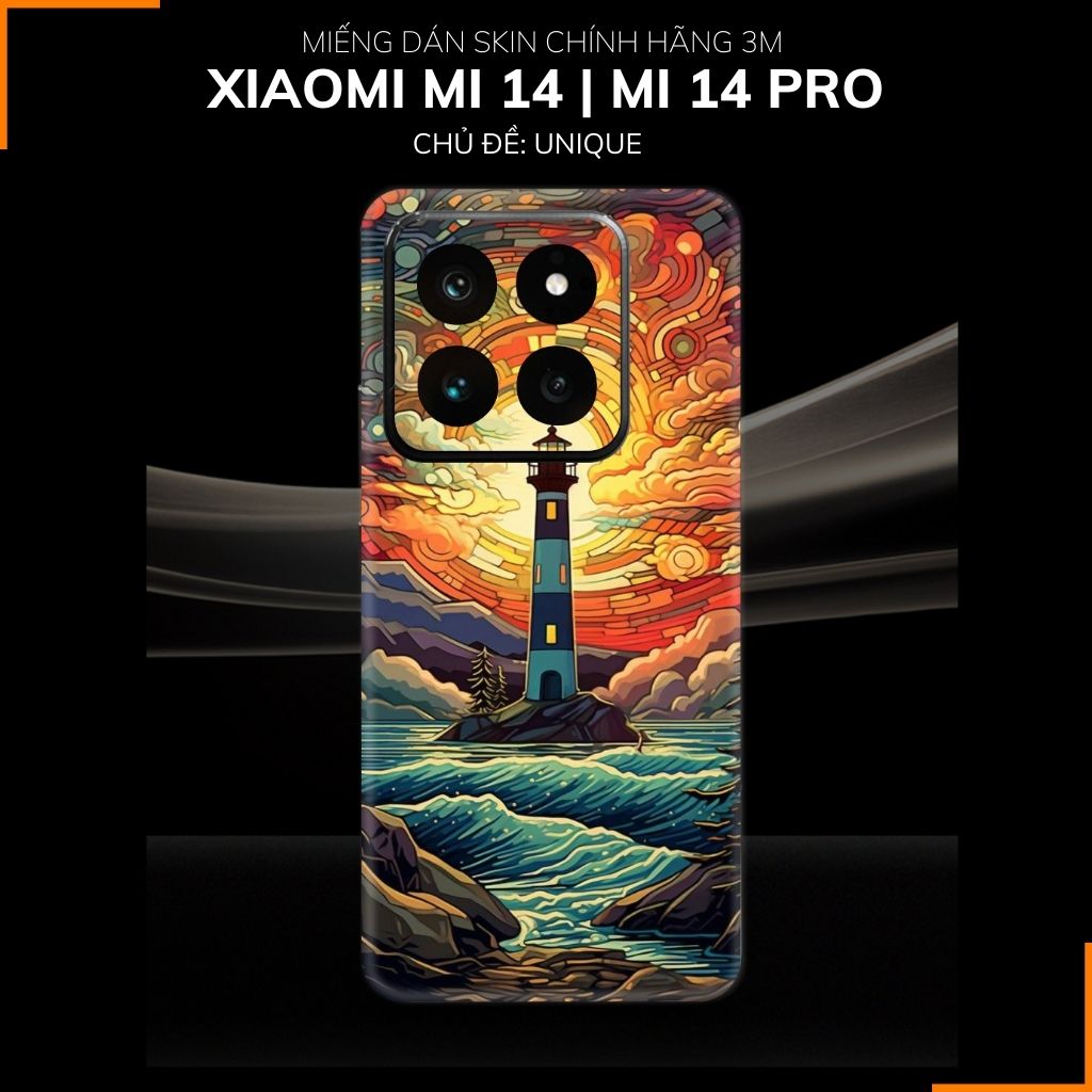 Dán skin điện thoại Xiaomi Mi 14 , Mi 14 Pro full body và camera nhập khẩu chính hãng USA in hình UNIQUE - SKD W13 phụ kiện điện thoại huỳnh tân store