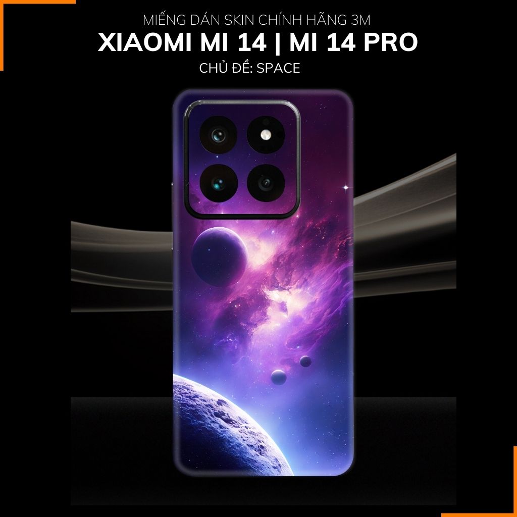 Dán skin điện thoại Xiaomi Mi 14 , Mi 14 Pro full body và camera nhập khẩu chính hãng USA in hình SPACE - SKD H02 phụ kiện điện thoại huỳnh tân store