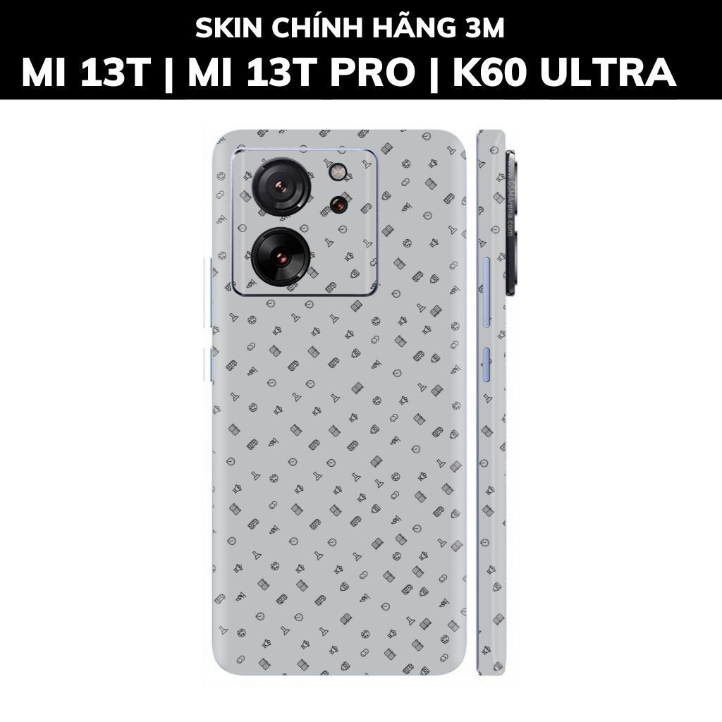 Dán skin điện thoại Mi 13T | Mi 13T Pro  | K60 Ultra full body và camera nhập khẩu chính hãng USA phụ kiện điện thoại huỳnh tân store - MANY STICKER GREY - Warp Skin Collection