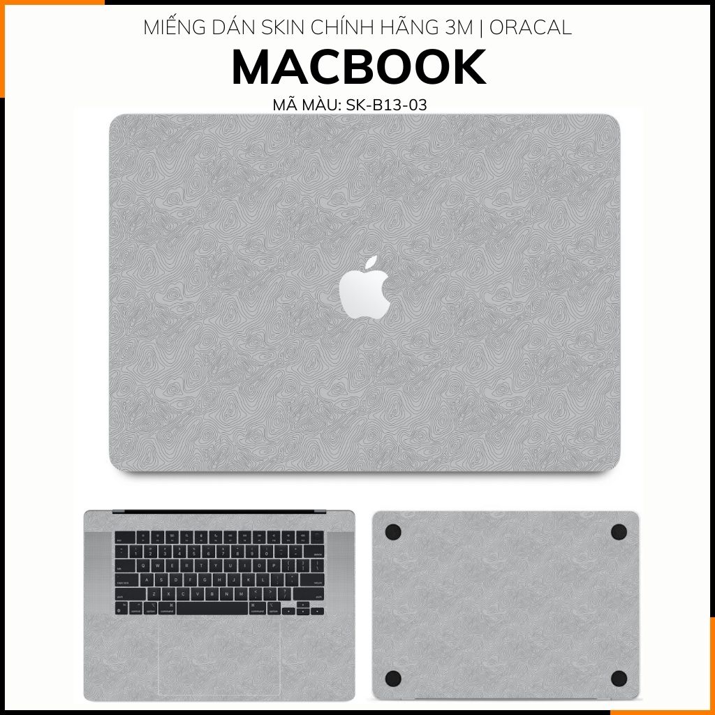 Dán skin macbook pro, macbook air chính hãng 3M nhập khẩu USA - SKIN 3M - MACBOOK - MAP GREY - SK-B13-03 phụ kiện điện thoại huỳnh tân store