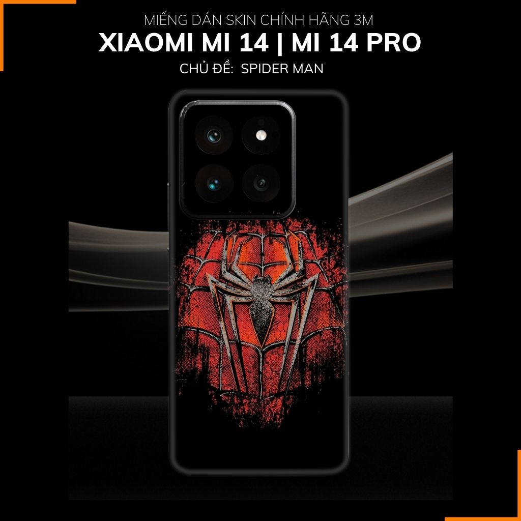 Dán skin điện thoại Xiaomi Mi 14 , Mi 14 Pro full body và camera nhập khẩu chính hãng USA in hình MERRY SPIDER MAN - SKD V08 phụ kiện điện thoại huỳnh tân store