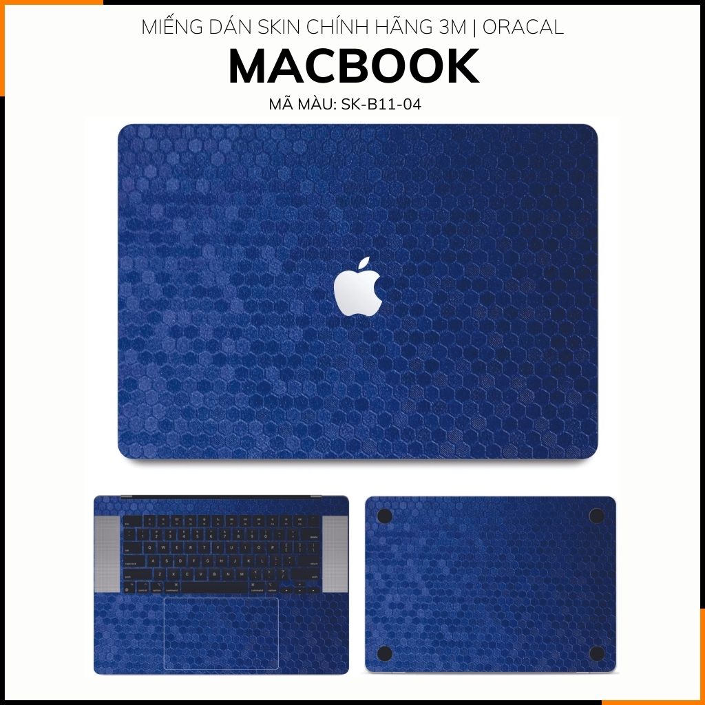 Dán skin macbook pro, macbook air chính hãng 3M nhập khẩu USA -SKIN 3M - MACBOOK - HONEYCOMB BLUE - SK-B11-04 phụ kiện điện thoại huỳnh tân store