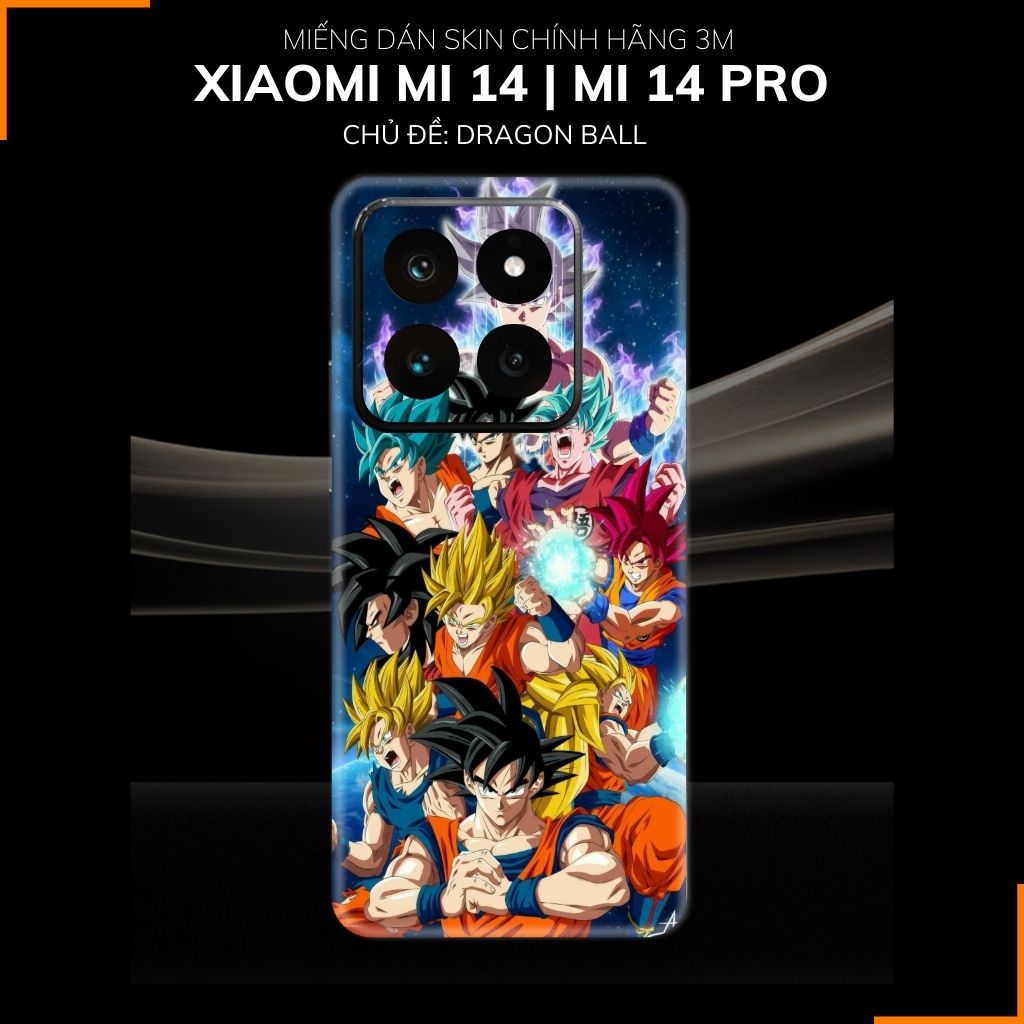 Dán skin điện thoại Xiaomi Mi 14 , Mi 14 Pro full body và camera nhập khẩu chính hãng USA in hình Dragon Ball - SKD D07 phụ kiện điện thoại huỳnh tân store