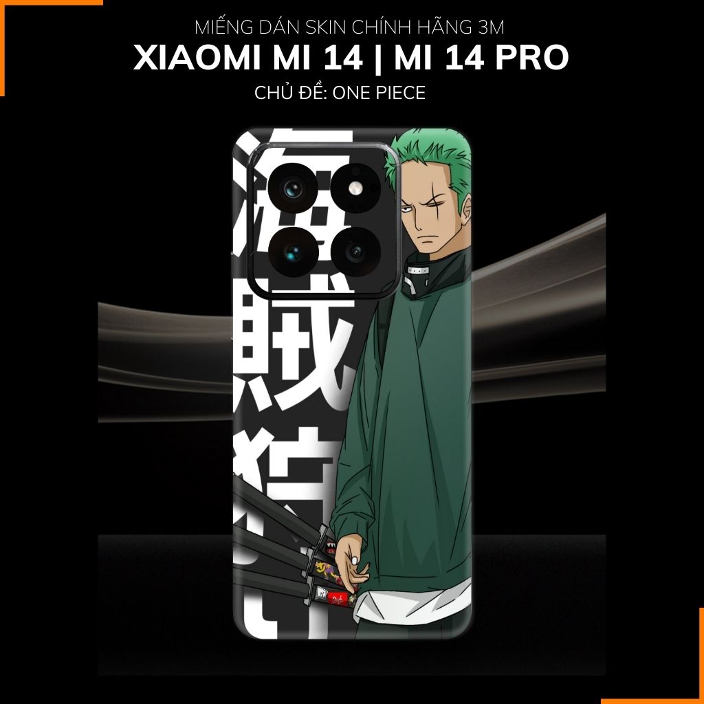 Dán skin điện thoại Xiaomi Mi 14 , Mi 14 Pro full body và camera nhập khẩu chính hãng USA in hình ONE PIECE - SKD G06 phụ kiện điện thoại huỳnh tân store