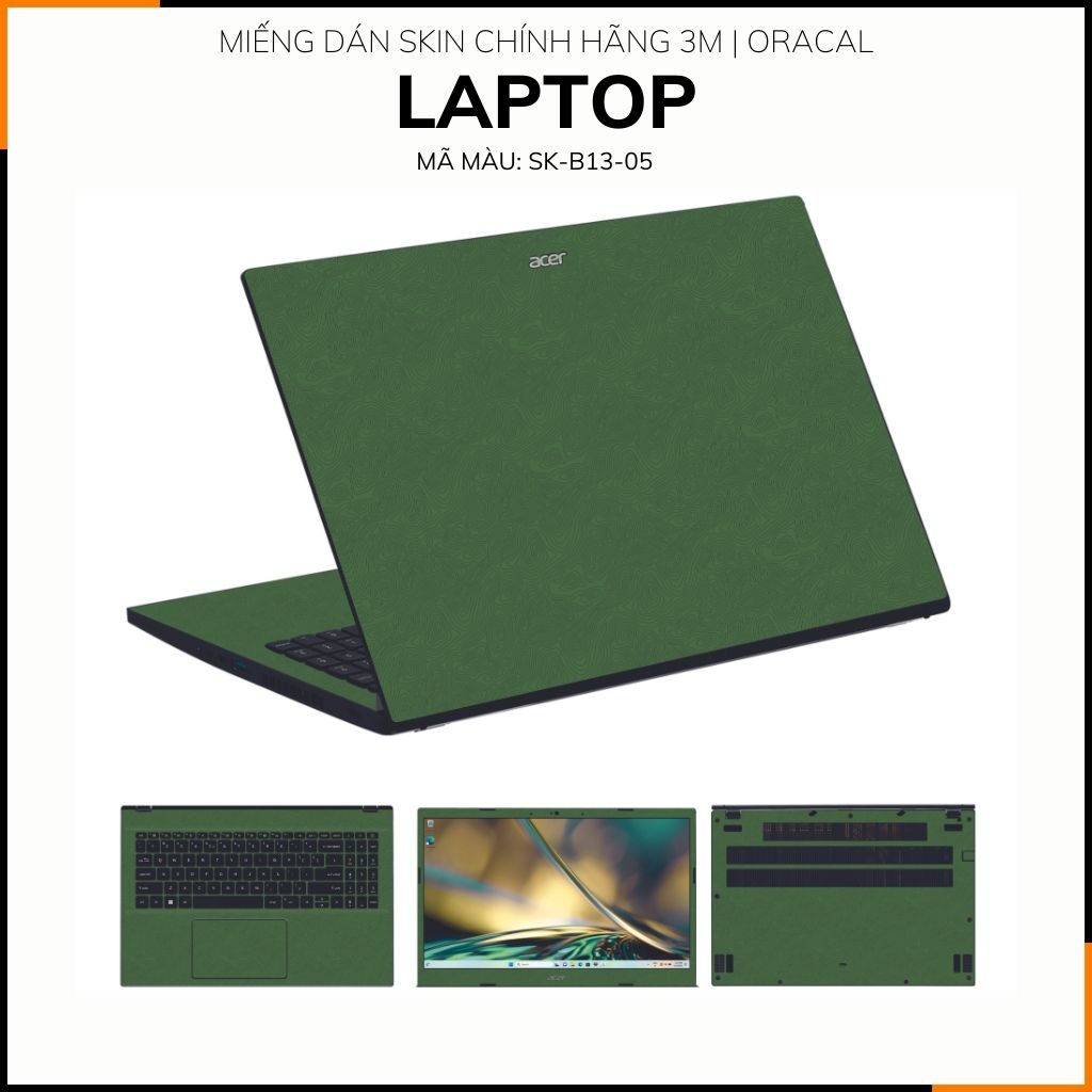 Dán skin laptop asus, dell , acer, hp, msi chính hãng ORAFOL nhập khẩu ĐỨC - SKIN 3M - LAPTOP - MAP GREEN - SK B13 05 phụ kiện điện thoại huỳnh tân store