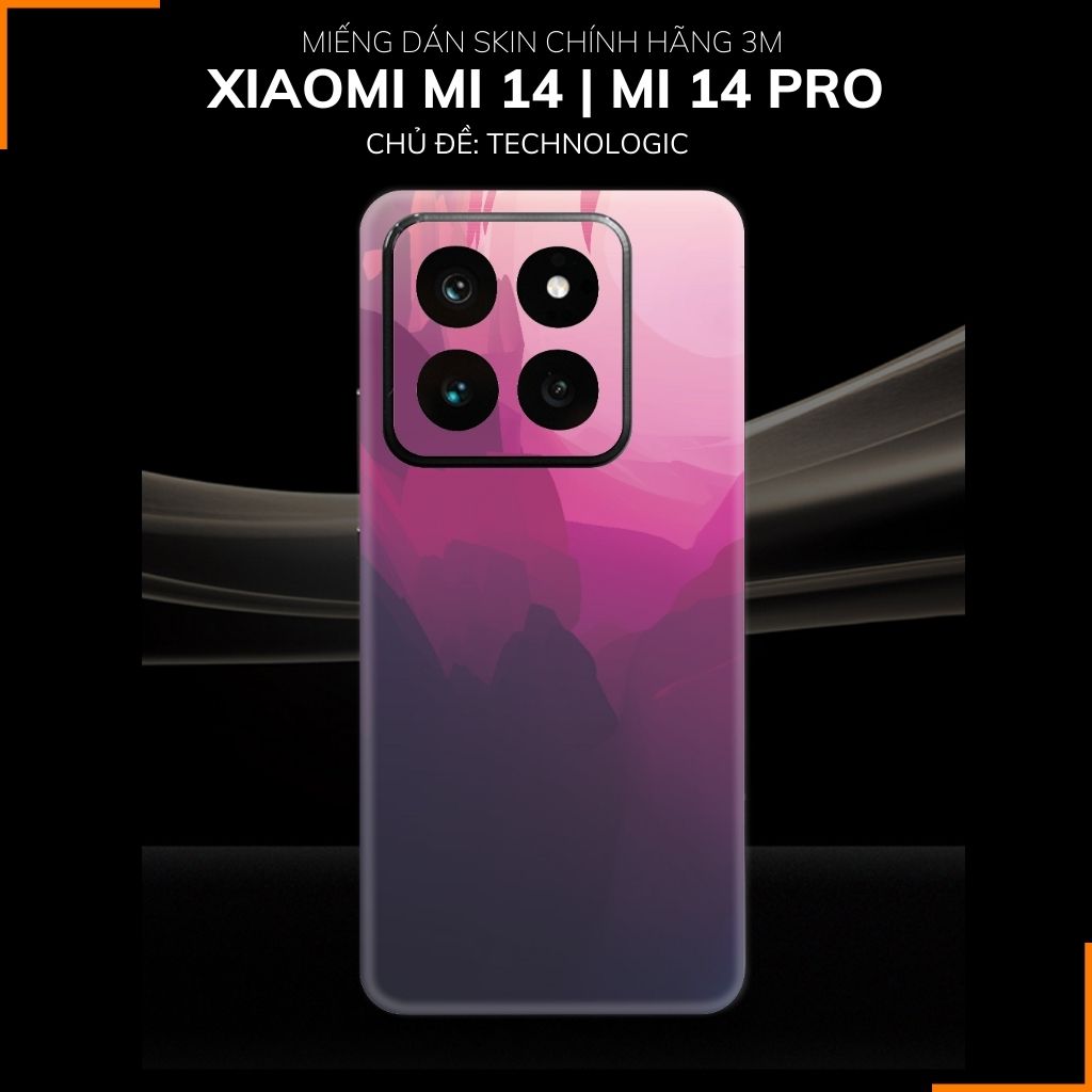 Dán skin điện thoại Xiaomi Mi 14 , Mi 14 Pro full body và camera nhập khẩu chính hãng USA in hình TECHNOLOGIC - SKD T05 phụ kiện điện thoại huỳnh tân store