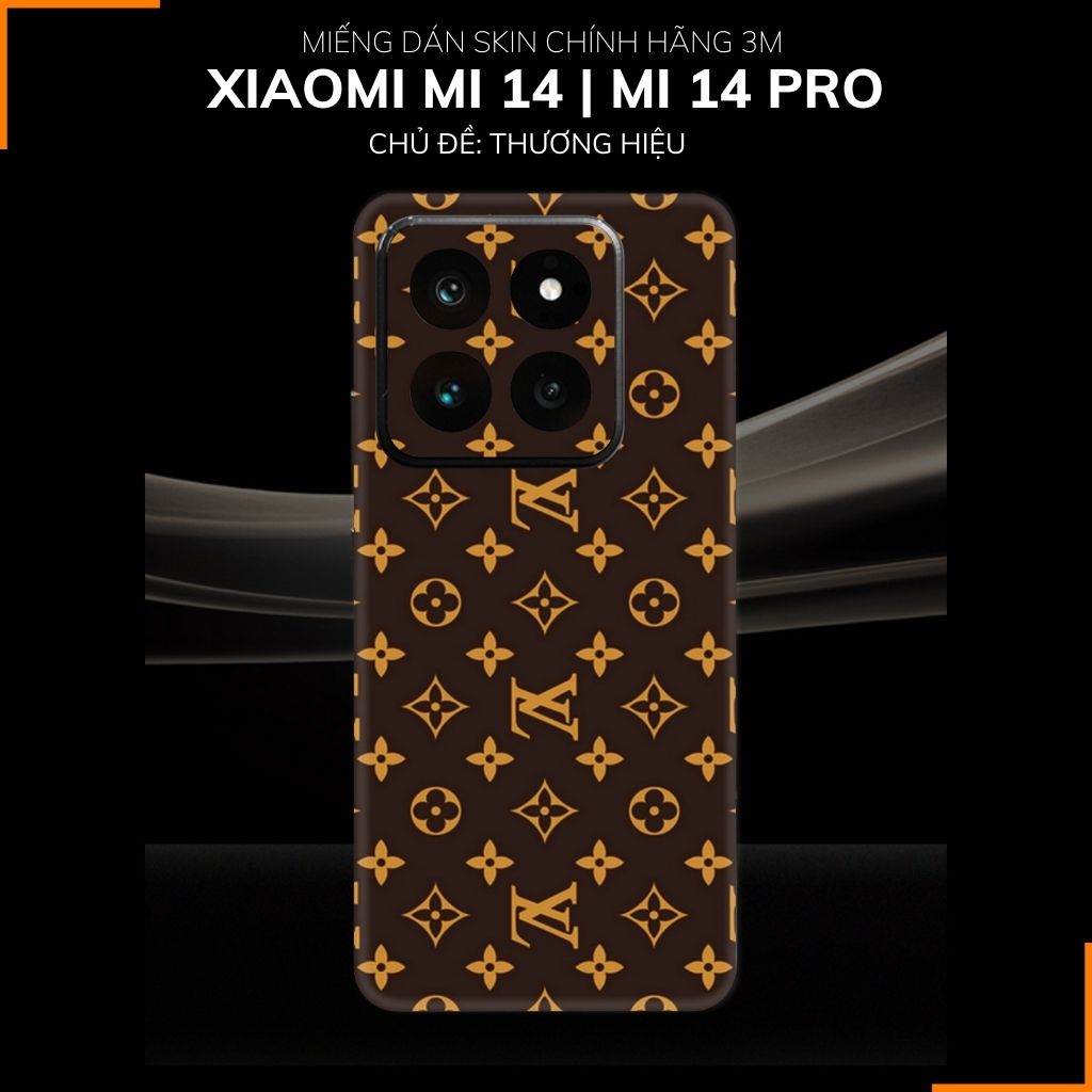 Dán skin điện thoại Xiaomi Mi 14 , Mi 14 Pro full body và camera nhập khẩu chính hãng USA in hình Thương Hiệu - SKD E06 phụ kiện điện thoại huỳnh tân store