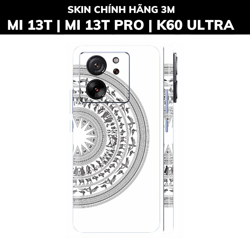 Dán skin điện thoại Mi 13T | Mi 13T Pro  | K60 Ultra full body và camera nhập khẩu chính hãng USA phụ kiện điện thoại huỳnh tân store - NỬA TRỐNG ĐỒNG WHITE - Warp Skin Collection